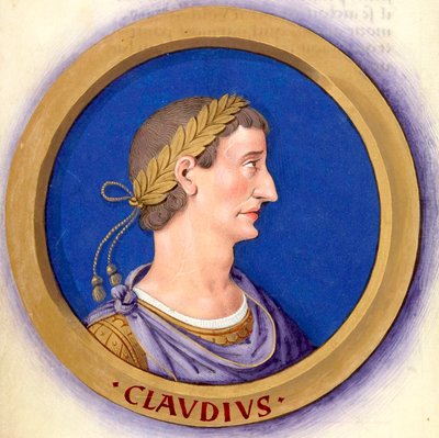 Descripción de los doce Césares con sus figuras 5-Claudio de Jean Bourdichon
